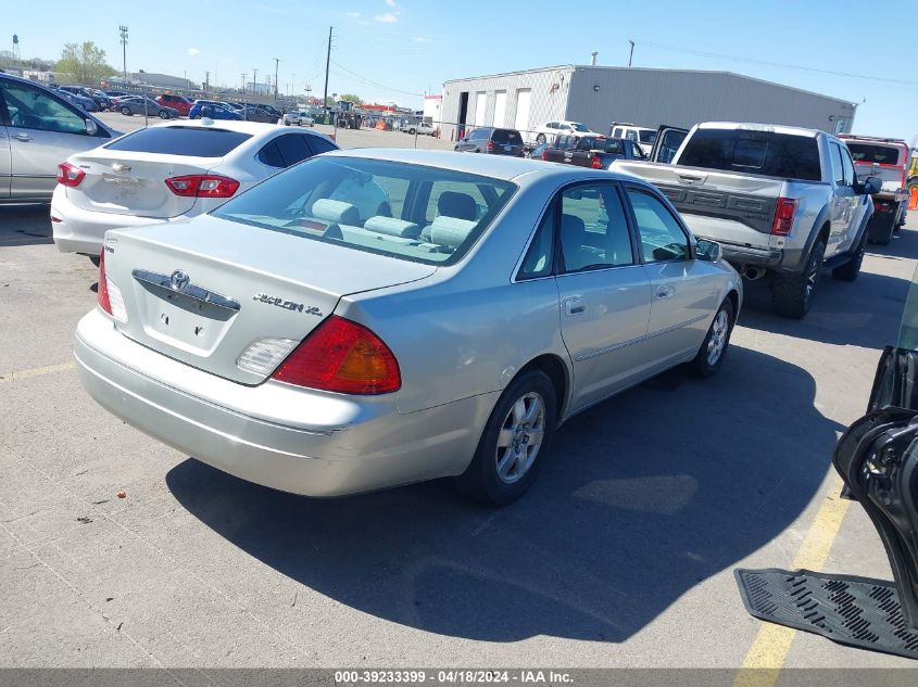 2000 Toyota Avalon Xl VIN: 4T1BF28B5YU080579 Lot: 39233399