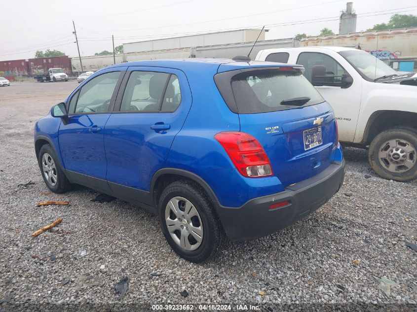 2016 Chevrolet Trax 1Ls VIN: KL7CJKSBXGB720504 Lot: 11990964