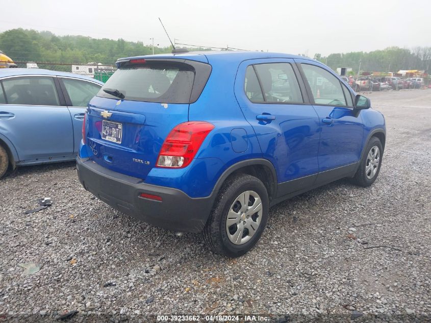 2016 Chevrolet Trax 1Ls VIN: KL7CJKSBXGB720504 Lot: 11990964