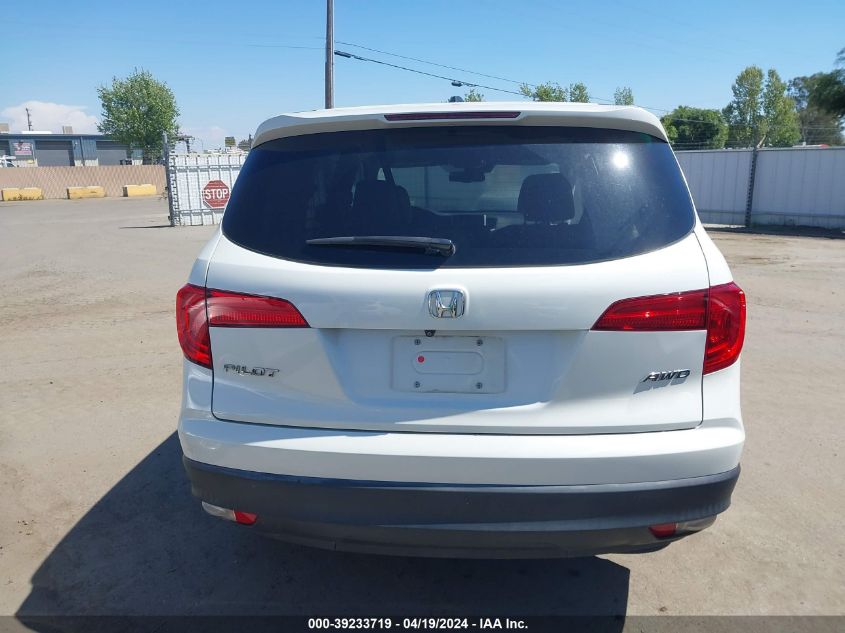 2017 Honda Pilot Ex-L VIN: 5FNYF6H61HB086283 Lot: 39233719