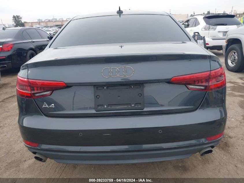 2017 Audi A4 2.0T Premium VIN: WAUGNAF47HN004901 Lot: 30036192