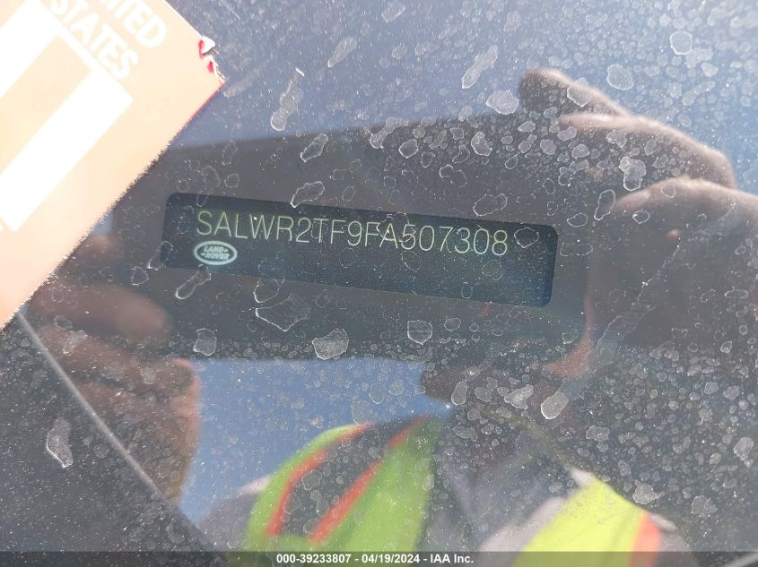 2015 Land Rover Range Rover Sport 5.0L V8 Supercharged VIN: SALWR2TF9FA507308 Lot: 39233807