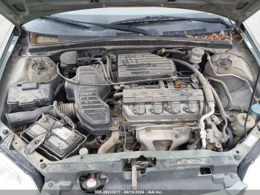 2003 Honda Civic Lx VIN: 2HGES165X3H549733 Lot: 39233817