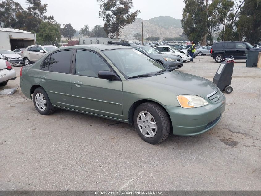 2003 Honda Civic Lx VIN: 2HGES165X3H549733 Lot: 39233817