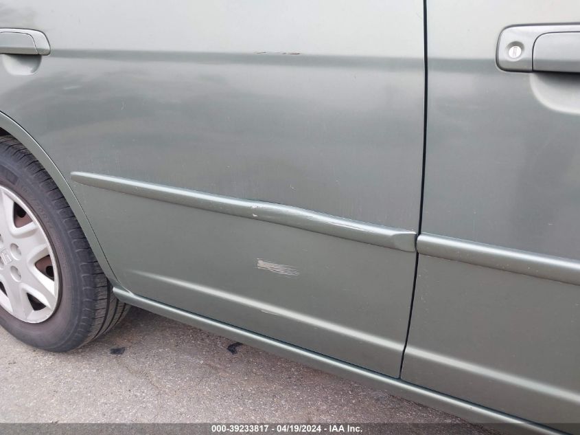 2003 Honda Civic Lx VIN: 2HGES165X3H549733 Lot: 39233817