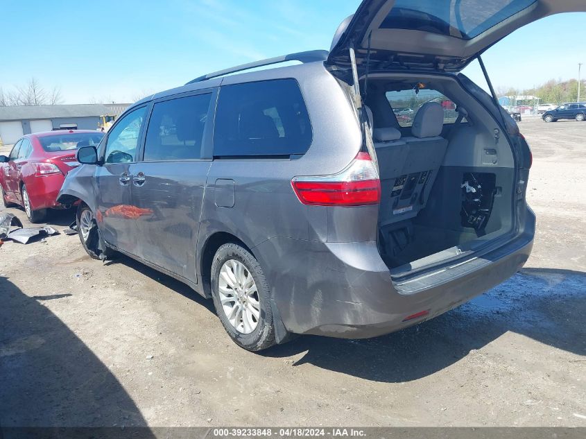 2015 Toyota Sienna Xle 8 Passenger VIN: 5TDYK3DC6FS569914 Lot: 39233848