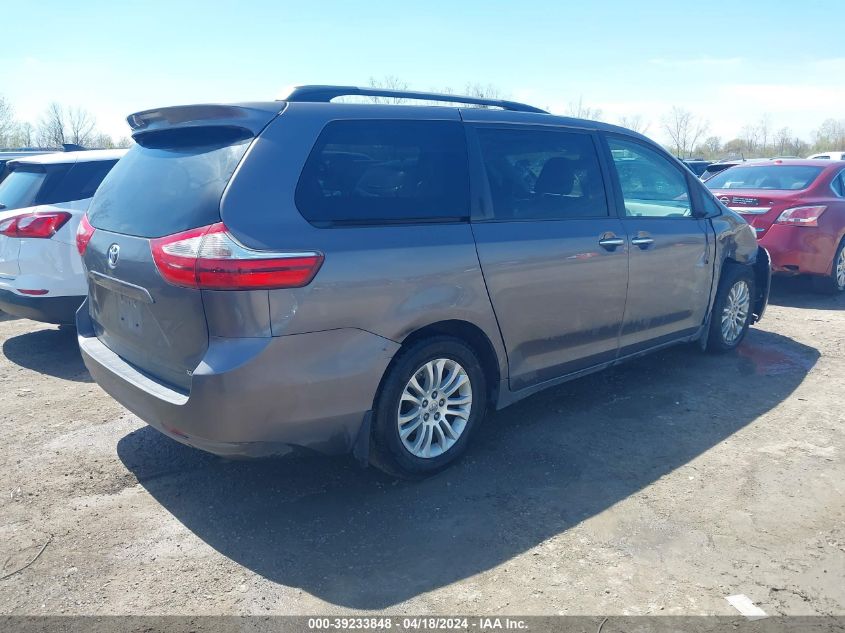 2015 Toyota Sienna Xle 8 Passenger VIN: 5TDYK3DC6FS569914 Lot: 39233848