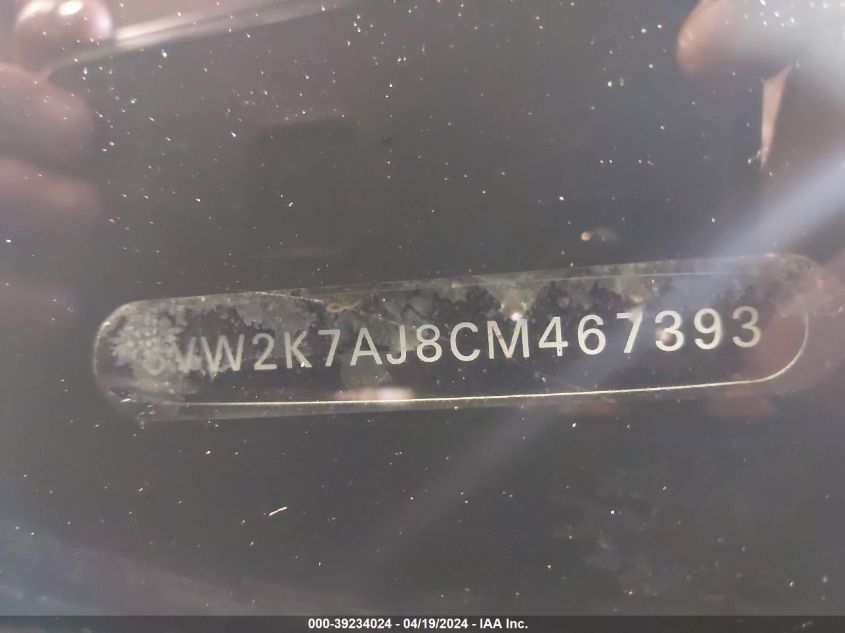 2012 Volkswagen Jetta S VIN: 3VW2K7AJ8CM467393 Lot: 39234024
