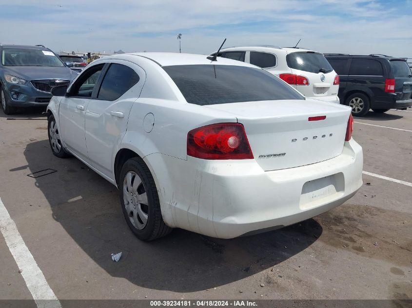 2012 Dodge Avenger Se VIN: 1C3CDZAB7CN259666 Lot: 11982315