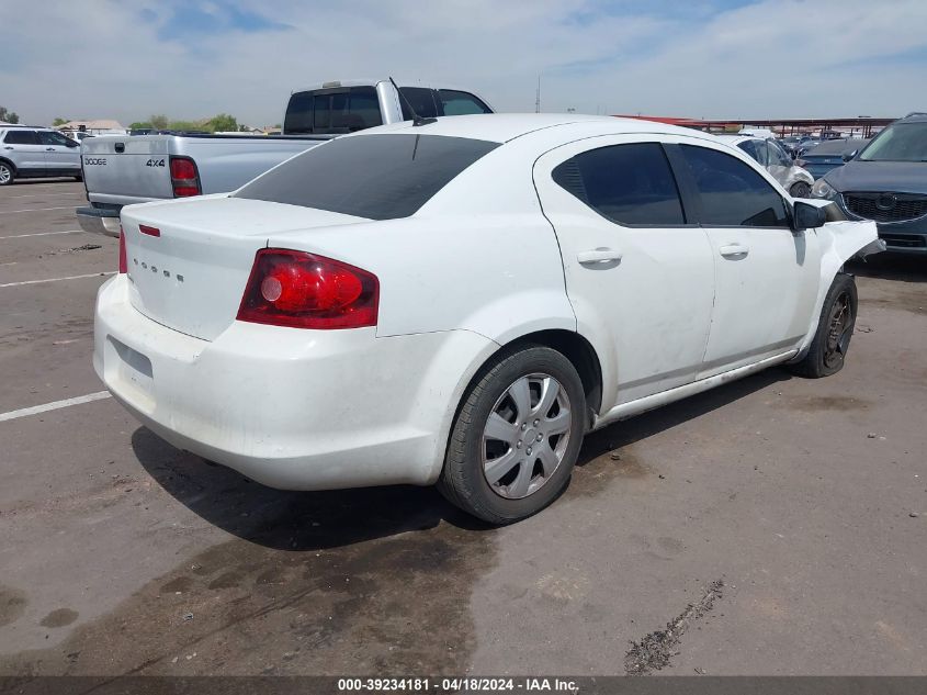 2012 Dodge Avenger Se VIN: 1C3CDZAB7CN259666 Lot: 11982315