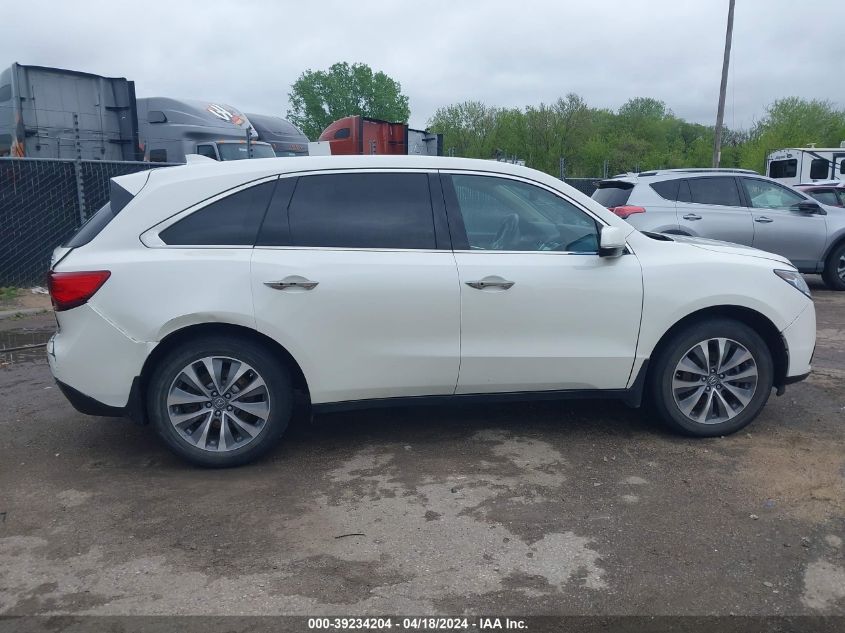 2014 Acura Mdx Technology Package VIN: 5FRYD4H41EB039970 Lot: 39234204