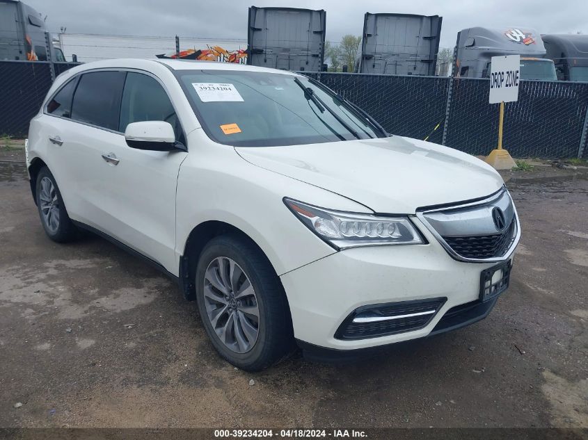 2014 Acura Mdx Technology Package VIN: 5FRYD4H41EB039970 Lot: 39234204