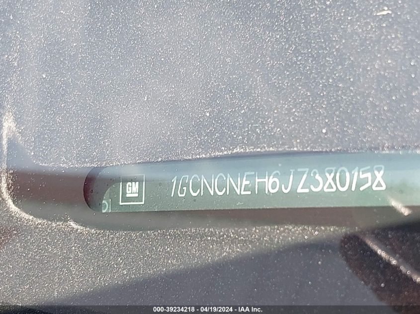 2018 Chevrolet Silverado 1500 Wt VIN: 1GCNCNEH6JZ380158 Lot: 39234218
