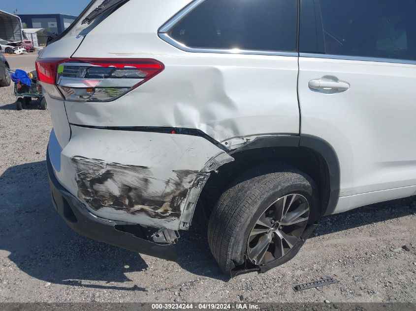 2018 Toyota Highlander Le VIN: 5TDZZRFH9JS282099 Lot: 39234244