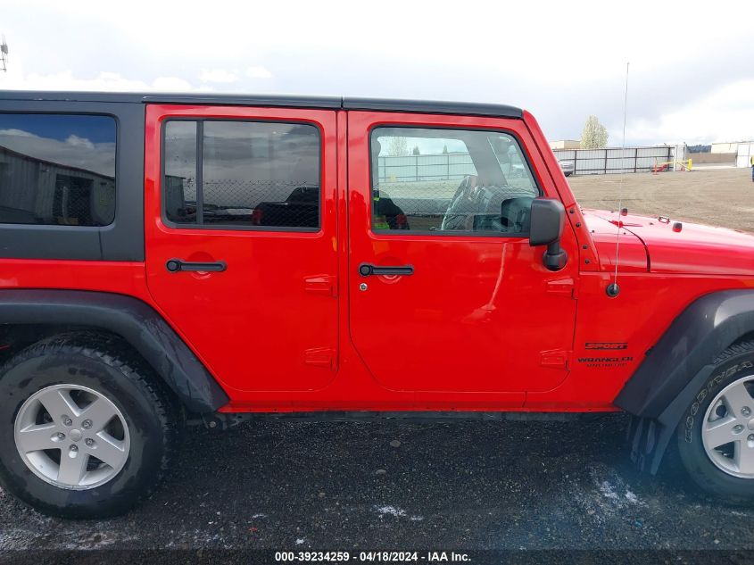 2017 Jeep Wrangler Unlimited Sport 4X4 VIN: 1C4BJWDG0HL710350 Lot: 39234259