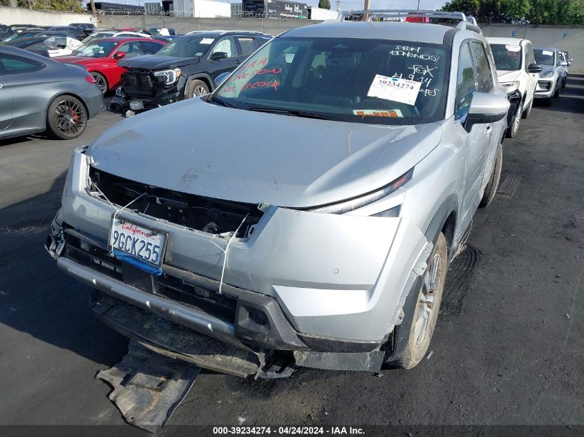 2023 Nissan Pathfinder Sl Fwd VIN: 5N1DR3CA6PC233110 Lot: 39234274