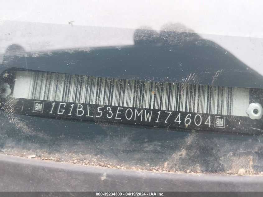 1991 Chevrolet Caprice VIN: 1G1BL53E0MW174604 Lot: 39234300