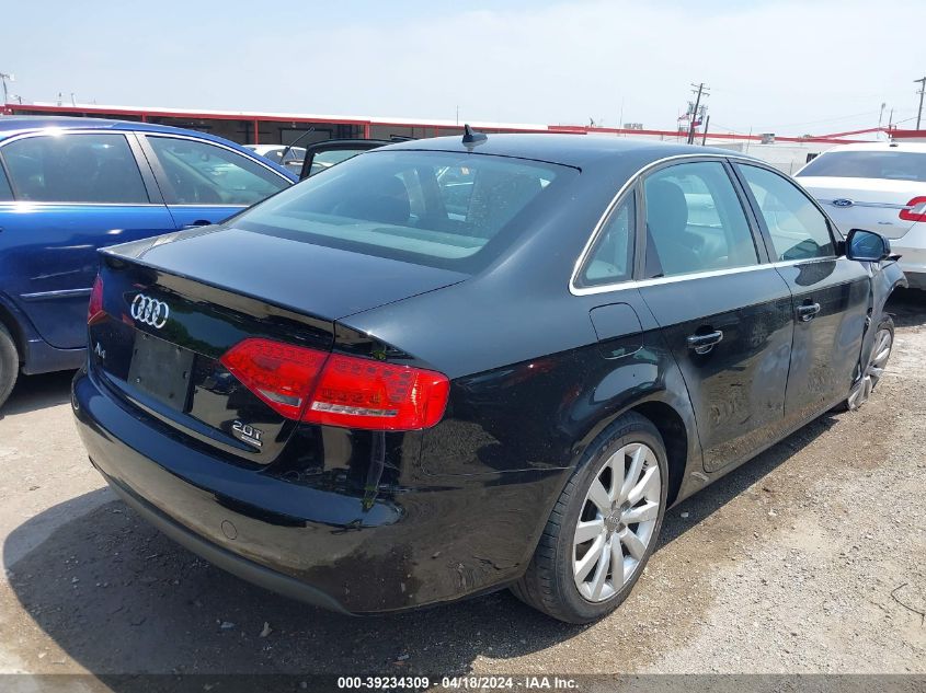 2011 Audi A4 2.0T Premium VIN: WAUFFAFL0BN019697 Lot: 39234309