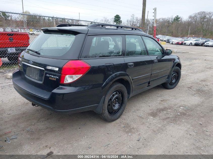 2008 Subaru Outback 2.5I/2.5I L.l. Bean Edition VIN: 4S4BP61C187350784 Lot: 39234314