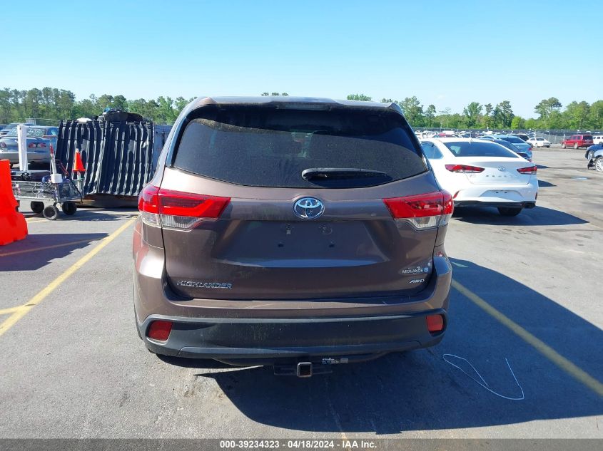 2017 Toyota Highlander Le VIN: 5TDBZRFH6HS408317 Lot: 39234323