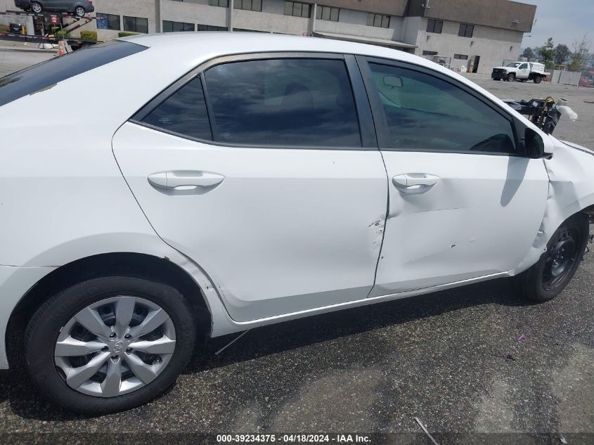 2016 Toyota Corolla Le VIN: 5YFBURHE9GP396303 Lot: 39234375