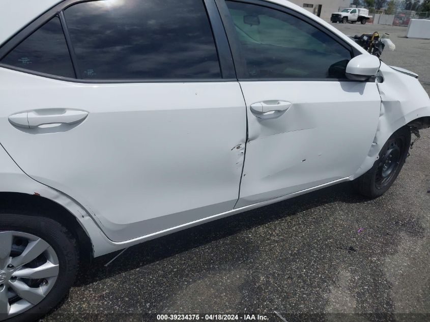 2016 Toyota Corolla Le VIN: 5YFBURHE9GP396303 Lot: 39234375