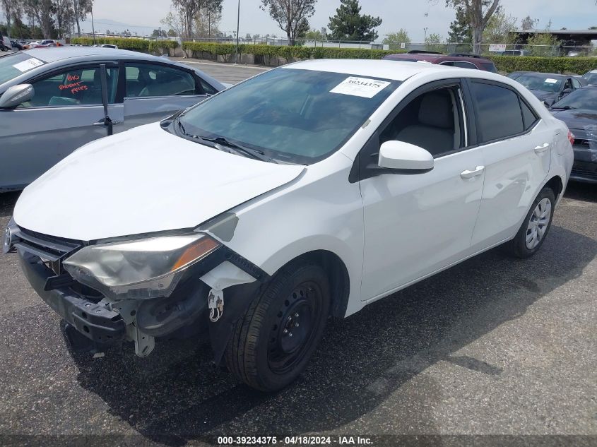 2016 Toyota Corolla Le VIN: 5YFBURHE9GP396303 Lot: 39234375