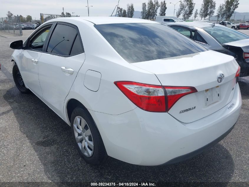 2016 Toyota Corolla Le VIN: 5YFBURHE9GP396303 Lot: 39234375