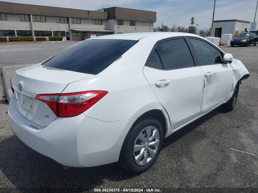 2016 Toyota Corolla Le VIN: 5YFBURHE9GP396303 Lot: 39234375