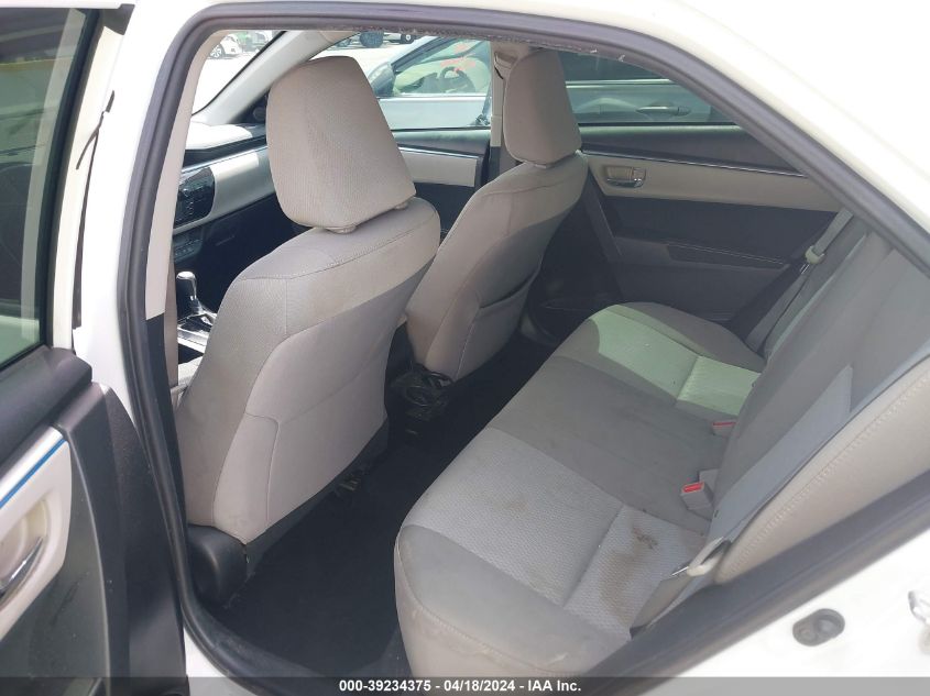 2016 Toyota Corolla Le VIN: 5YFBURHE9GP396303 Lot: 39234375