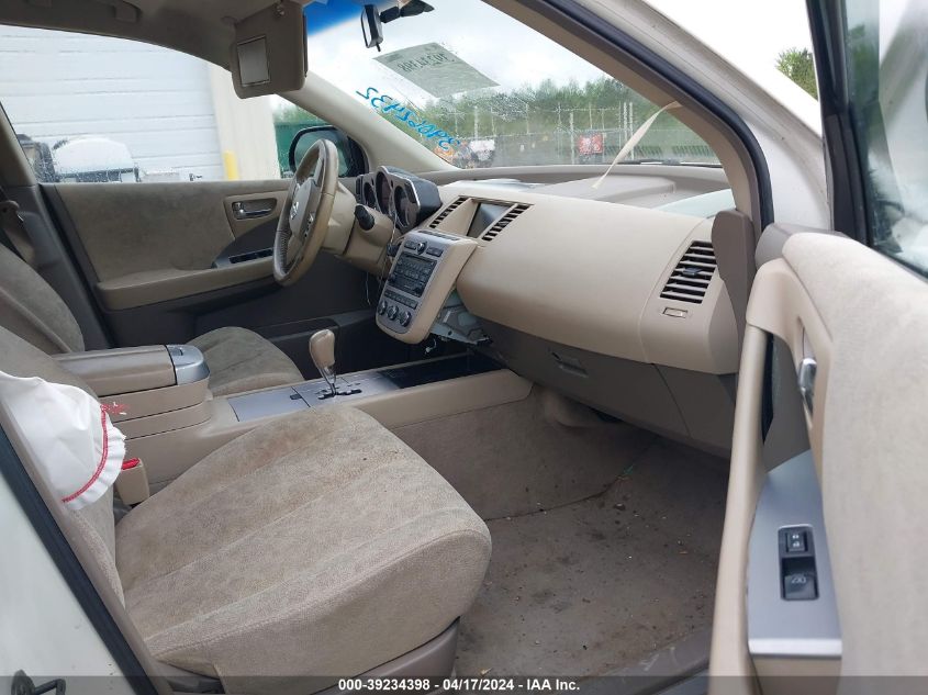2007 Nissan Murano S VIN: JN8AZ08T07W515942 Lot: 39234398