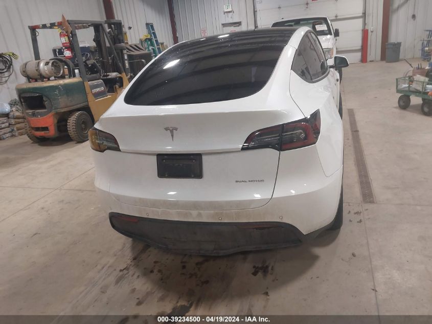 2020 Tesla Model Y Long Range Dual Motor All-Wheel Drive VIN: 5YJYGDEE5LF015397 Lot: 39234500