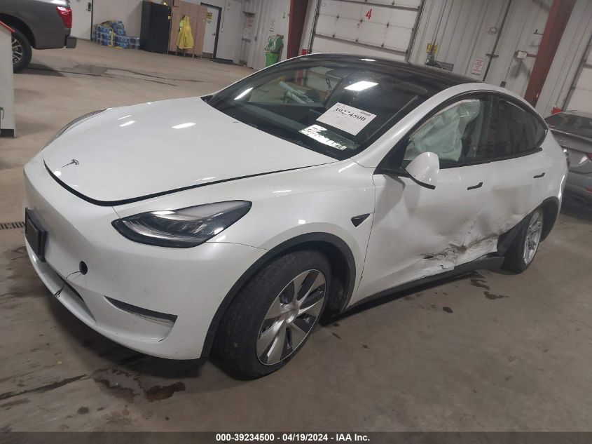 2020 Tesla Model Y Long Range Dual Motor All-Wheel Drive VIN: 5YJYGDEE5LF015397 Lot: 39234500