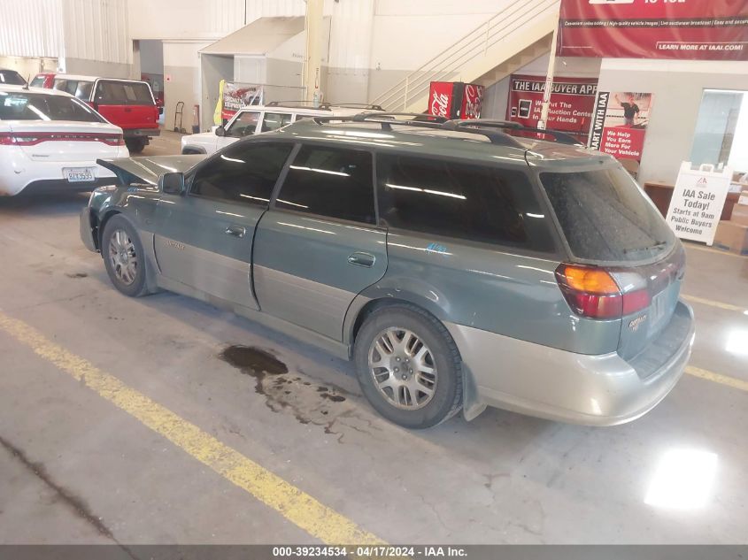 2002 Subaru Outback H6-3.0 L.l. Bean Edition VIN: 4S3BH806027604775 Lot: 11966697