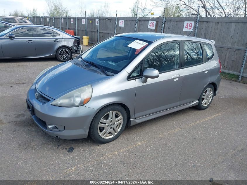 2008 Honda Fit Sport VIN: JHMGD386X8S001748 Lot: 47892904