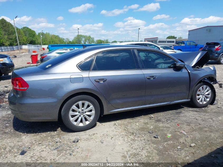 2012 Volkswagen Passat 2.5L S VIN: 1VWAH7A33CC096740 Lot: 39234713