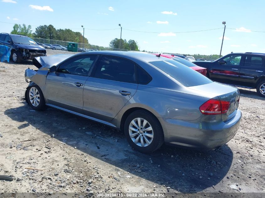 2012 Volkswagen Passat 2.5L S VIN: 1VWAH7A33CC096740 Lot: 39234713