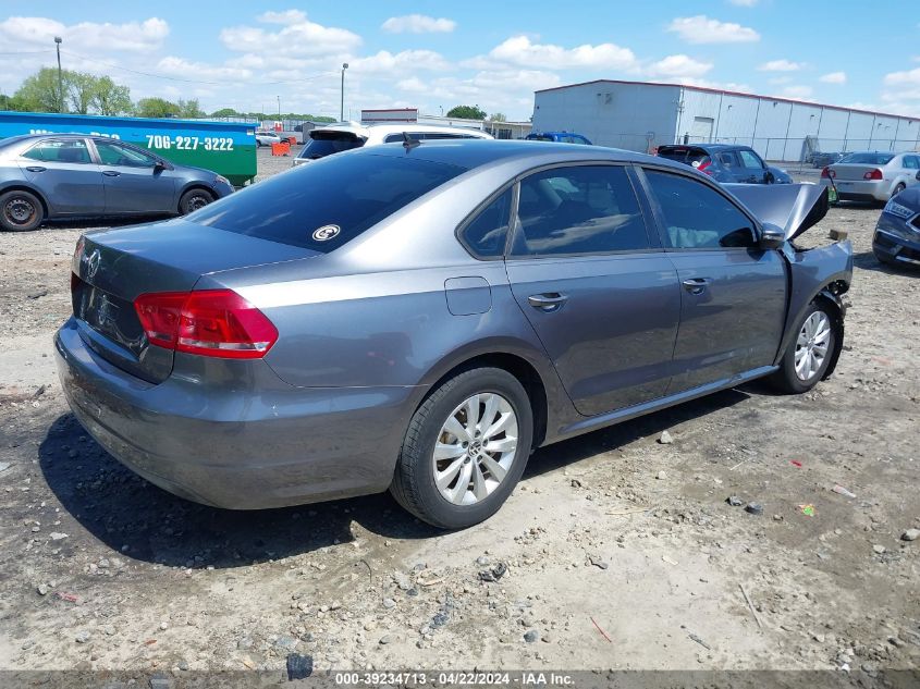 2012 Volkswagen Passat 2.5L S VIN: 1VWAH7A33CC096740 Lot: 39234713