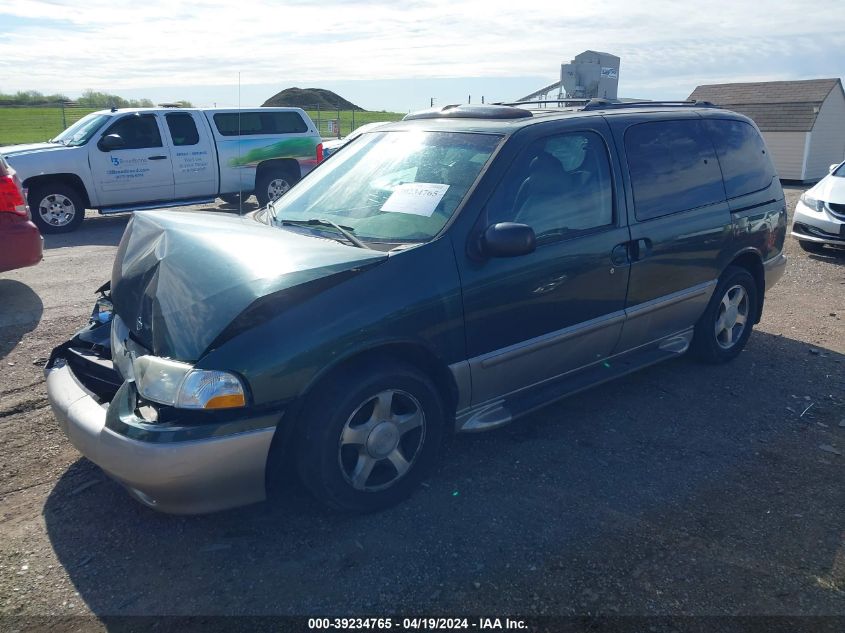 2002 Nissan Quest Se VIN: 4N2ZN16T52D813939 Lot: 39234765