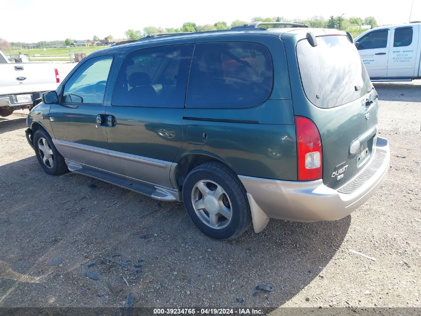 2002 Nissan Quest Se VIN: 4N2ZN16T52D813939 Lot: 39234765