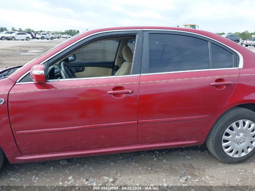 2009 Kia Optima Lx VIN: KNAGE228695302887 Lot: 39234859