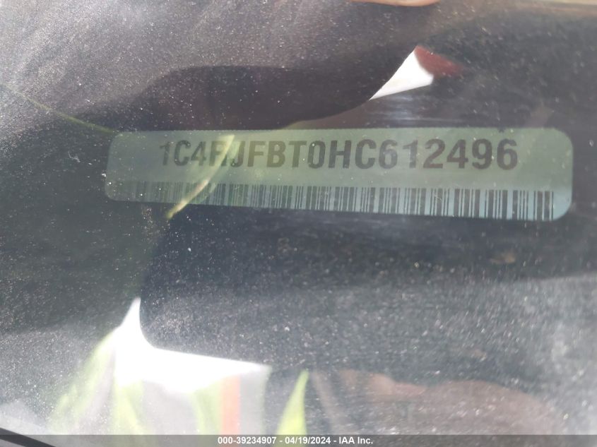 2017 Jeep Grand Cherokee Limited 4X4 VIN: 1C4RJFBT0HC612496 Lot: 39234907