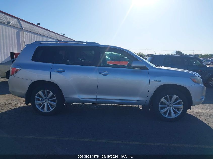 2009 Toyota Highlander Hybrid Limited VIN: JTEEW44A692028073 Lot: 39234978