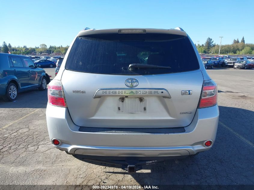 2009 Toyota Highlander Hybrid Limited VIN: JTEEW44A692028073 Lot: 39234978