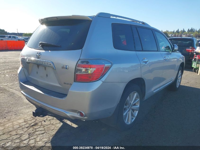 2009 Toyota Highlander Hybrid Limited VIN: JTEEW44A692028073 Lot: 39234978