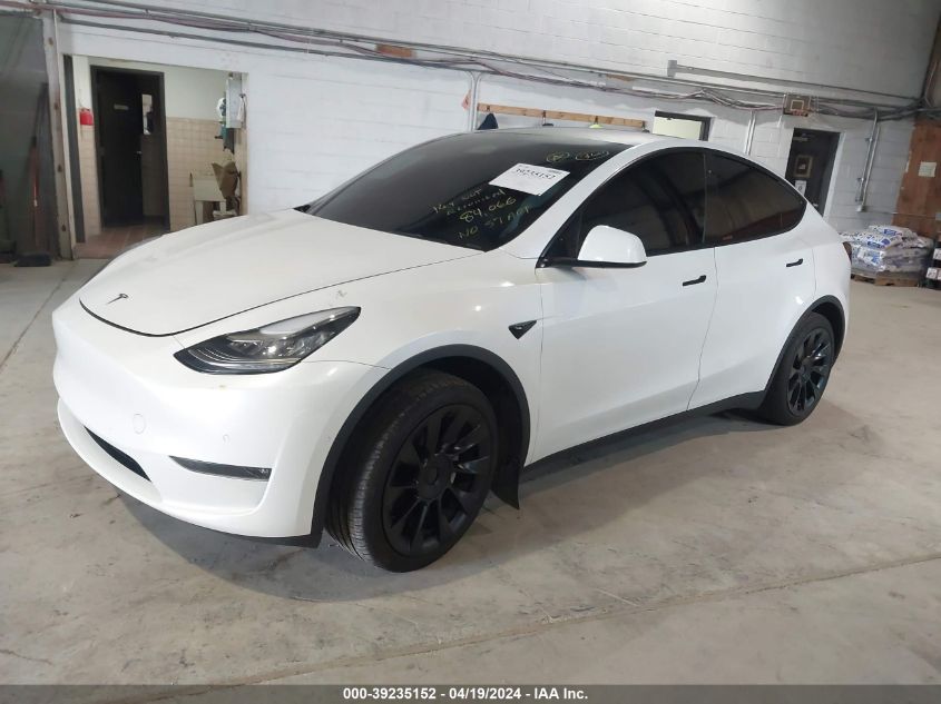 2020 Tesla Model Y Long Range Dual Motor All-Wheel Drive VIN: 5YJYGDEE4LF032840 Lot: 39235152