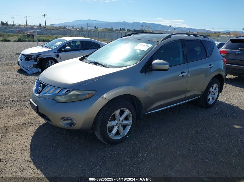 2009 Nissan Murano Sl VIN: JN8AZ18U79W024088 Lot: 39235225