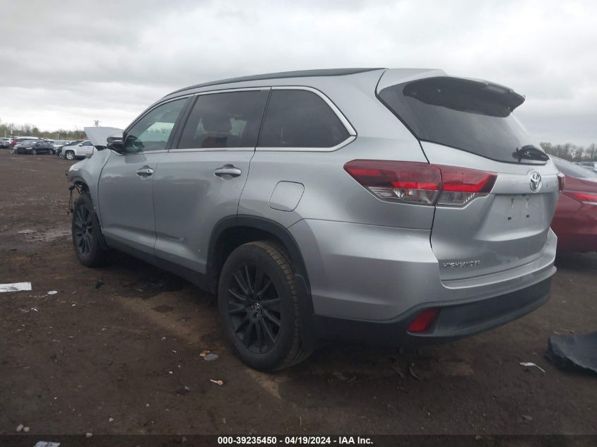 2019 Toyota Highlander Se VIN: 5TDKZRFH2KS555855 Lot: 39235450