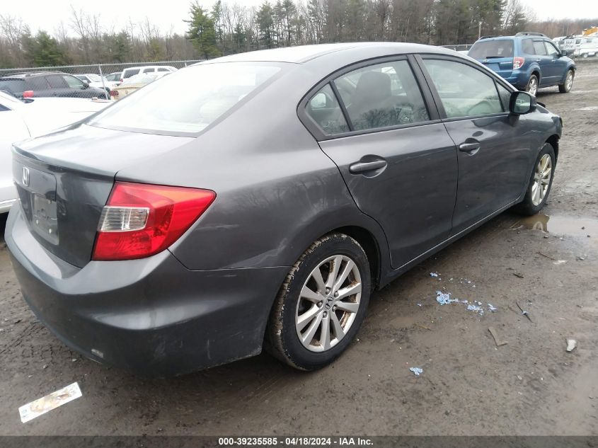 2012 Honda Civic Ex VIN: 19XFB2F87CE332736 Lot: 39235585