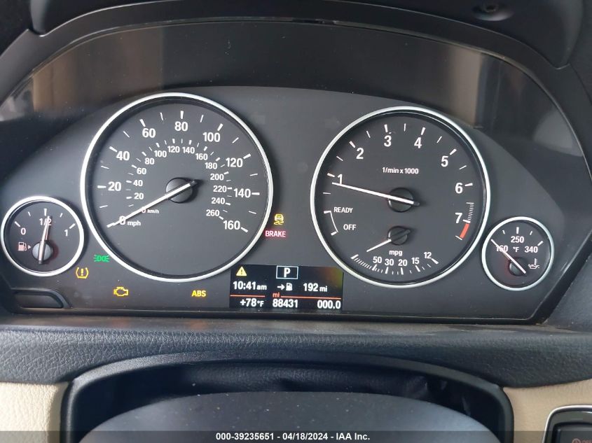 2014 BMW 320I xDrive VIN: WBA3C3G5XENR25559 Lot: 39235651